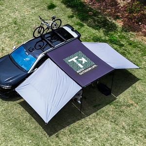 Nouvelles barres de toit Range Rover avec tentes latérales et pare-soleil pour abri contre le vent et la pluie, camping, pique-niques et rassemblements - Product Image 5
