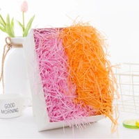 Papier de rembourrage décoratif recyclé en vrac pour boîtes cadeaux, noir, marron, papier froissé, raphia, papier déchiqueté multicolore