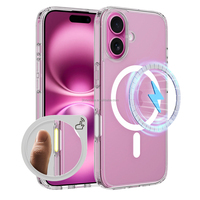 Coque de téléphone transparente magnétique avec animation et chargement sans fil pour iPhone 18 Pro, 18 Pro Max, 15 Pro Max