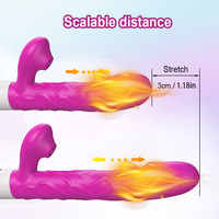 ALWUP 2 in1 Dual Stimulation Leistungs starker Kaninchen-Vibrations stab für Klitoris Setzen Sie Stimulus G-Punkt-Massage gerät Sexspielzeug für Frauen ein