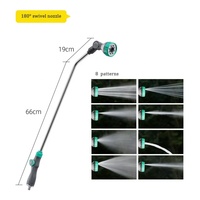 Pistolet de pulvérisation de jardin réglable, 8 réglages de pulvérisation, 180° °   Pistolet à eau rotatif avec poignée pour le nettoyage des serres