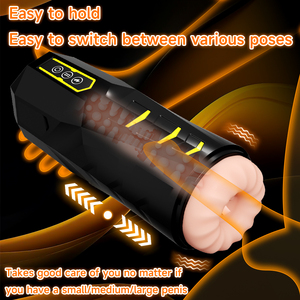 Sıcak Fırsat 9 Frekanslı Teleskopik+9 Frekanslı Titreşimli Erkek Mastürbasyon Tam Su Geçirmez Mastürbasyon Kabı - Product Image 1