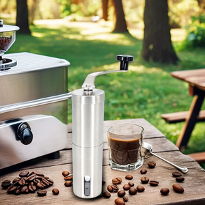 Moulin à <span class=keywords><strong>café</strong></span> manuel en acier inoxydable avec lame en céramique, portable pour un usage domestique, en extérieur et en hôtel - Product Image 1