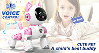 Robot Chat Intelligent 2026 en ABS, Jouet pour Enfants Filles de 3 à 6 Ans, Commande Vocale, Interaction Tactile, Programmation USB