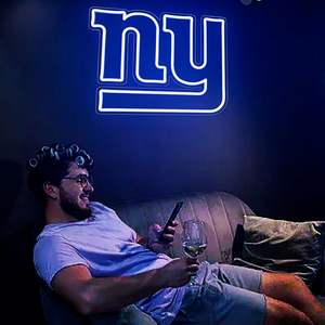Enseigne néon LED de l'équipe de football des NY Giants, idéale pour la décoration de la « man cave », des clubs, des bars, des dortoirs, des salles de jeux, ou comme cadeau. - Product Image 4