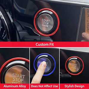 Premium Aluminium Single Color Ignition Start Button Ring Trim for RX350h RX450H RX500H NX260 <b>Interior</b> Mod Decor - Product Image 4