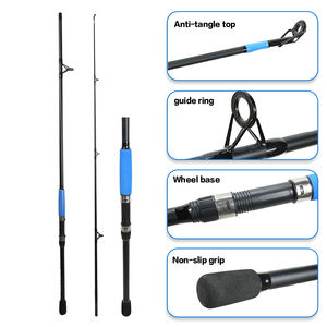 <span class=keywords><strong>Canne</strong></span> à pêche en fibre de verre pour la pêche au bar et au surf, avec poignée en EVA, poids de l'appât 30-90g, poids de la ligne 12-30LBS, populaire aux États-Unis - Product Image 1