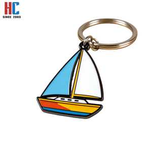 Porte-clés personnalisés en alliage de zinc sur le thème du transport, fabriqués en usine depuis 23 ans : Voiture de <span class=keywords><strong>police</strong></span>, Voilier, Train, Hélicoptère, Voiture de course - Product Image 2