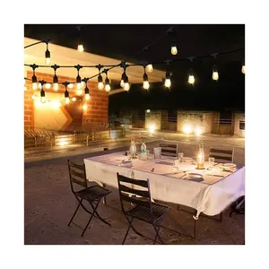 Outdoor Waterproof Decorative Patio Garden Led Solar S14 String Lights Christmas Party Connectable Serial Led Sensor Lamp