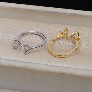 แหวนเงินแท้ S925 รูปผีเสื้อแบบเปิด ปรับขนาดได้ พร้อมไข่มุก 9-10 มม. รุ่น JG5228 อุปกรณ์ทำเครื่องประดับและส่วนประกอบ ฐานเปล่า - Product Image 3