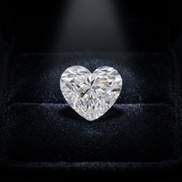 Diamant de laboratoire en forme de cœur allongé, excellente taille, 1,25 carat, couleur D, pureté VVS2, certifié IGI, HPHT CVD, pour bague de fiançailles, Star