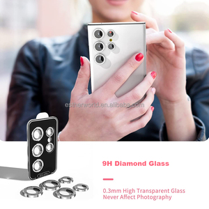 Protecteur d'objectif d'appareil photo en verre trempé HD anti-rayures, qualité 9H, AAA, 99%, étanche, couverture intégrale pour téléphone portable - Product Image 3