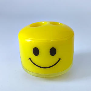 Standard Mini for Face Pattern Portable <b>Pencil</b> Sharpener with Dual Hole Four <b>Color</b> Options - Product Image 3