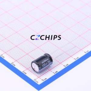 Condensateur électrolytique en aluminium à montage traversant UHE1V101MPD, montage traversant, D8xL11.5mm 100uF 20% 35V 640mA-100kHz - Product Image 1