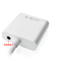 Adaptateur convertisseur HDMI vers VGA avec câble audio HD 1080p mâle à femelle en PVC pour ordinateurs et ordinateurs portables