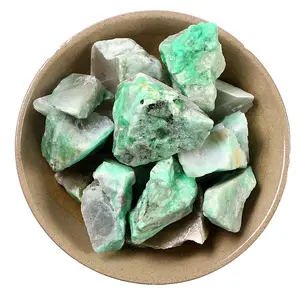 Wholesale new material Crystal green moonlight Specimen Raw Rough Quartz Crystal Tumbled Stones