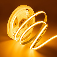 Lampu Strip LED COB Tanpa Titik 480LED/M 12V 24V 8mm 2700K 3000K 4000K 6000K CRI90 Tinggi Tahan Air untuk Lemari Dapur