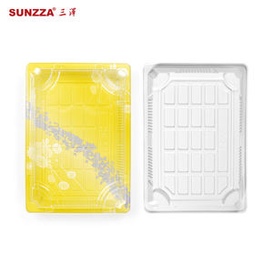 Boîte à <span class=keywords><strong>sushi</strong></span> jetable en plastique avec couvercle anti-buée pour emballage alimentaire japonais Sunzza - Product Image 5