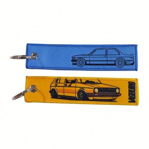 Design Custom Logo Woven Embroidered Short Keychain <b>Lanyard</b> Motorcycle Wrist <b>Lanyards</b> Motorcycle Flying Keychain - Product Image 1