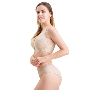 Support dorsal sangle ajustée Devant Fermer Soutien-Gorge Plus Taille Pleine Coupe Gros Seins Sans Doublure Doux Soutien-Gorge - Product Image 2