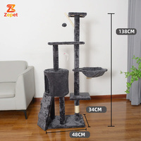 Condo pour chat en sisal gris à poils courts, vente en gros du fabricant