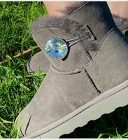 Fournisseur OEM ODM de bottes en peau de mouton avec semelle extérieure en EVA, bottes de neige en fourrure de peau de mouton 100%