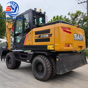 Excavatrice Sany SY155W Pro d'occasion de marque chinoise, 15 tonnes, excavatrice moyenne d'occasion avec moteur Isuzu, pas cher à vendre - Product Image 3