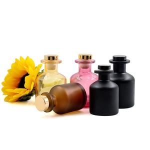 Custom <b>50ml</b> 100ml 150ml 250ml Glass Diffuser <b>Bottle</b> Matte Black Empty Aroma Scents <b>Bottles</b> Air Freshener <b>Bottle</b> with Stopper - Product Image 2