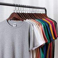 210g hommes 100% coton T-shirts été respirant uni teint t-shirt grande taille première classe qualité personnalisé Vintage décontracté hauts