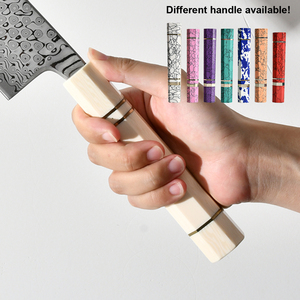 Couteau Kiritsuke en acier damas au carbone Cuchillo <span class=keywords><strong>japonais</strong></span> <span class=keywords><strong>haut</strong></span> <span class=keywords><strong>de</strong></span> <span class=keywords><strong>gamme</strong></span> couteau <span class=keywords><strong>de</strong></span> cuisine exquis avec manche en résine ivoire - Product Image 6