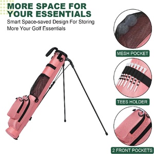 <span class=keywords><strong>Sac</strong></span> <span class=keywords><strong>de</strong></span> clubs <span class=keywords><strong>de</strong></span> golf portable et léger pour parcours <span class=keywords><strong>de</strong></span> golf Par 3 et terrains d'entraînement, capacité 8 clubs, <span class=keywords><strong>avec</strong></span> <span class=keywords><strong>bandoulière</strong></span> - Product Image 3