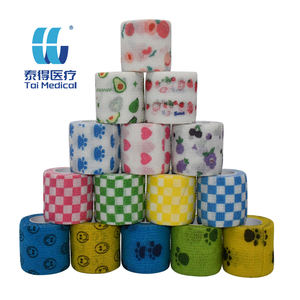 Hot Factory selbst klebende schützende Haustier Hund Finger Tape kohäsive Bandage mit gedrucktem Muster - Product Image 2