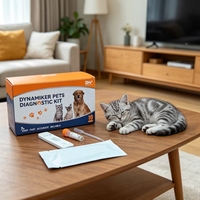 Kit de diagnostic vétérinaire certifié CE haute sensibilité, test rapide d'antigène du calicivirus félin, kit de test FCV Ag, garantie de 2 ans pour chat