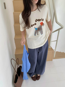 Camisetas de Algodón para Mujer al por Mayor, Camisetas Personalizadas de Manga Corta con Estampado Gráfico, Ropa Urbana Informal, Camisetas Bordadas - Product Image 4