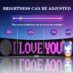 SZKUZMA LED Sign 7x3 Inch Programmable Matrix Panel App <b>Control</b> <b>USB</b> Powered Indoor Outdoor Display - Product Image 3