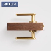 Nurlin Laiton Plat Antique Bronze Mat Or Noir Intérieur Porte Levier Poignée Passage Intimité Salle De Bains Serrure Tactile Confortable