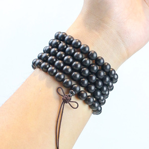 Blood Sandalwood <b>Bracelet</b> 108 Beads 8mm Black Material Unisex Fashion Jewelry Gift - Product Image 3