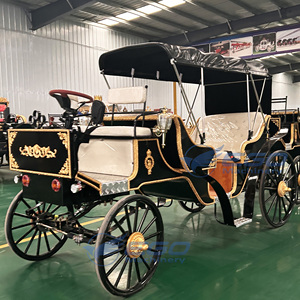 Luxury Three <b>Row</b> of Seats XCEGO Sightseeing Victoria Electric Wedding Carriage Historical Royal - Product Image 5