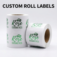 Étiquettes personnalisées en feuille d'or sur rouleau, transparentes en vinyle, pour emballage de bouteilles cosmétiques, étiquettes autocollantes imperméables à la chaleur