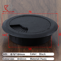 Organizador de Cables para Escritorio, Redondo, de Plástico, de 2.4 Pulgadas (60 mm), con Tapa Giratoria, para Ordenar Cables en el Escritorio de Computadora