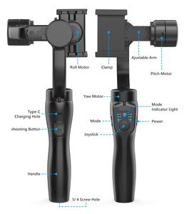 TikTok F8 <span class=keywords><strong>Smartphone</strong></span> portable Gimbal AI Tracking Stabilisation 3 axes Tige d'extension intégrée Batterie 2500mAh Supports de fonction FPV - Product Image 4