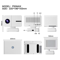 Projecteur de jeu L P50 Max avec mise au point automatique, projecteur de jeu 1080P, mise au point automatique LED, 2G+16G, 64 Go, 30000 jeux, Android 11