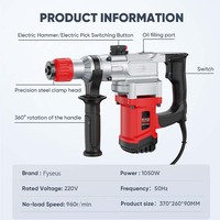 Marteaux Perforateurs Rotatifs Professionnels, Kit Combiné d'Outils Électriques, Perceuses Rechargeables, Ensembles d'Outils de Perçage