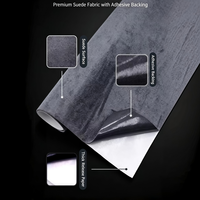 Film en tissu micro-velours doux de haute qualité pour l'intérieur de la voiture, le plafond, le tableau de bord, le panneau de porte, la console centrale, pour l'enveloppement