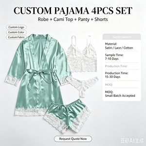 <span class=keywords><strong>Pigiama</strong></span> da Donna Personalizzato di Design, Camicie da Notte all'Ingrosso per Donne, <span class=keywords><strong>Pigiama</strong></span> <span class=keywords><strong>Corto</strong></span> in <span class=keywords><strong>Pizzo</strong></span> - Product Image 3