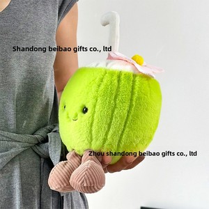 Hải Nam 8inch dừa trái cây nhồi bông gấu đồ chơi sang trọng Máy mô phỏng búp bê bên bờ biển đạo cụ ảnh thêu giảm căng thẳng lưới - Product Image 1