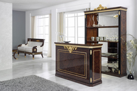 Meubles de bureau de marque italienne, structure en bois massif antique, table de bar de style classique, 100%