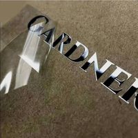 Autocollants CS personnalisables minces argent or Nickel 3D Logo transfert gaufré autocollants en métal Nickel métallique lettres étiquettes bougies