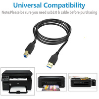 LUNG KAY 0,3 m 0,5 M 1m 2M Usb3.0 a macho B Cable macho Conector chapado en oro Transferencia DE DATOS Usb 3,0 Cable de impresora