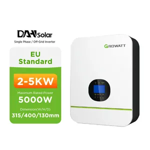 Growatt SPF 2000-5000TL HVM 24v 48v 2kw 3kw onda sinusoidale pura Off Grid pannello solare Inverter Kit batteria